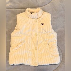 Tommy Hilfiger Kids Cream Corduroy Vest